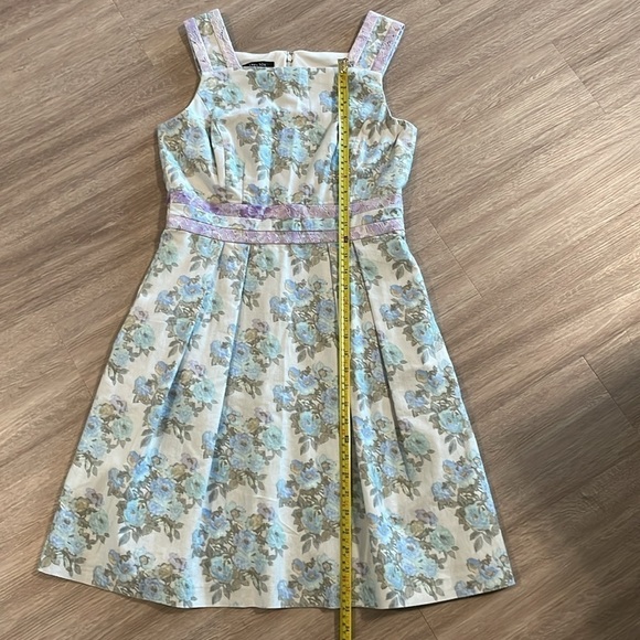 Ivy + Blu Women’s Sun Dress Size 6 Purple Cotton Blend Floral Lace Pleated - Picture 16 of 17